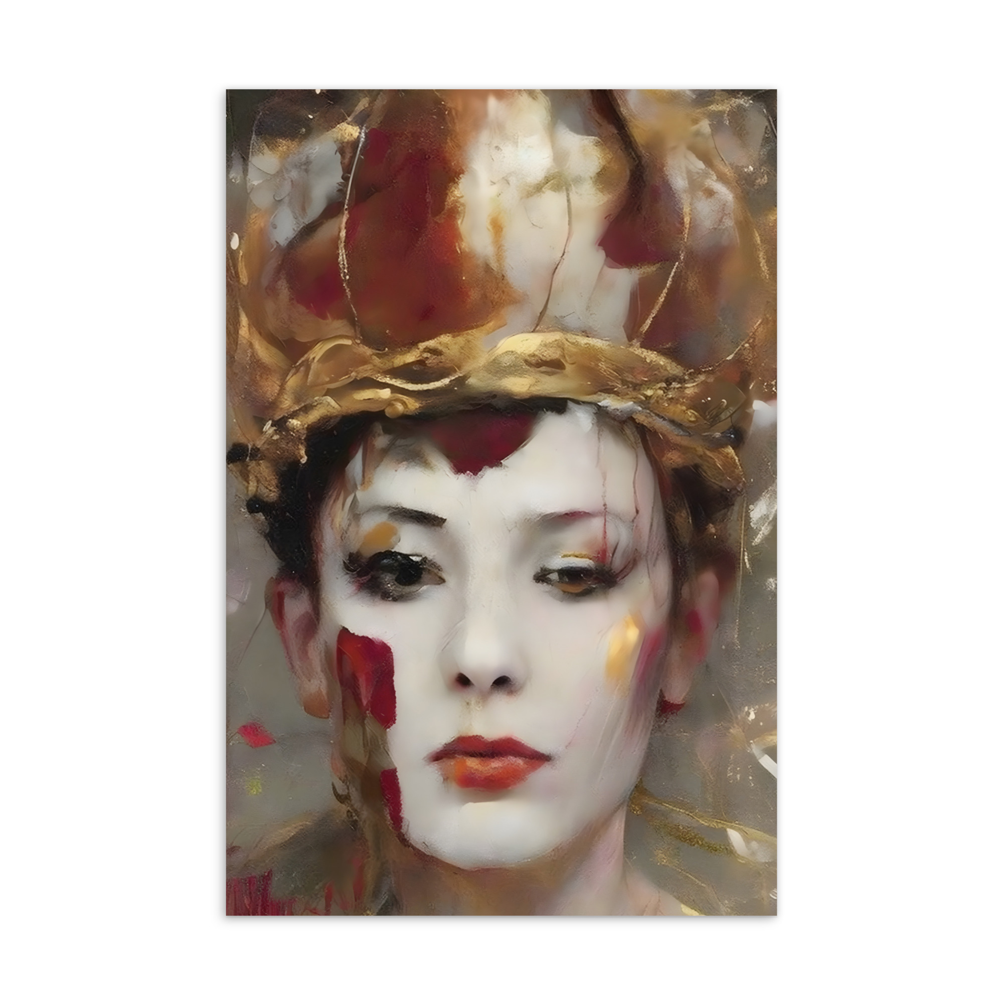 standard-postcard-4x6-front-6942dfa0accba.jpg: Esoteric art postcard from the Jeanette Gibson collection, a tactile talismanic print featuring AI-generated new media motifs and spiritual luxury design.