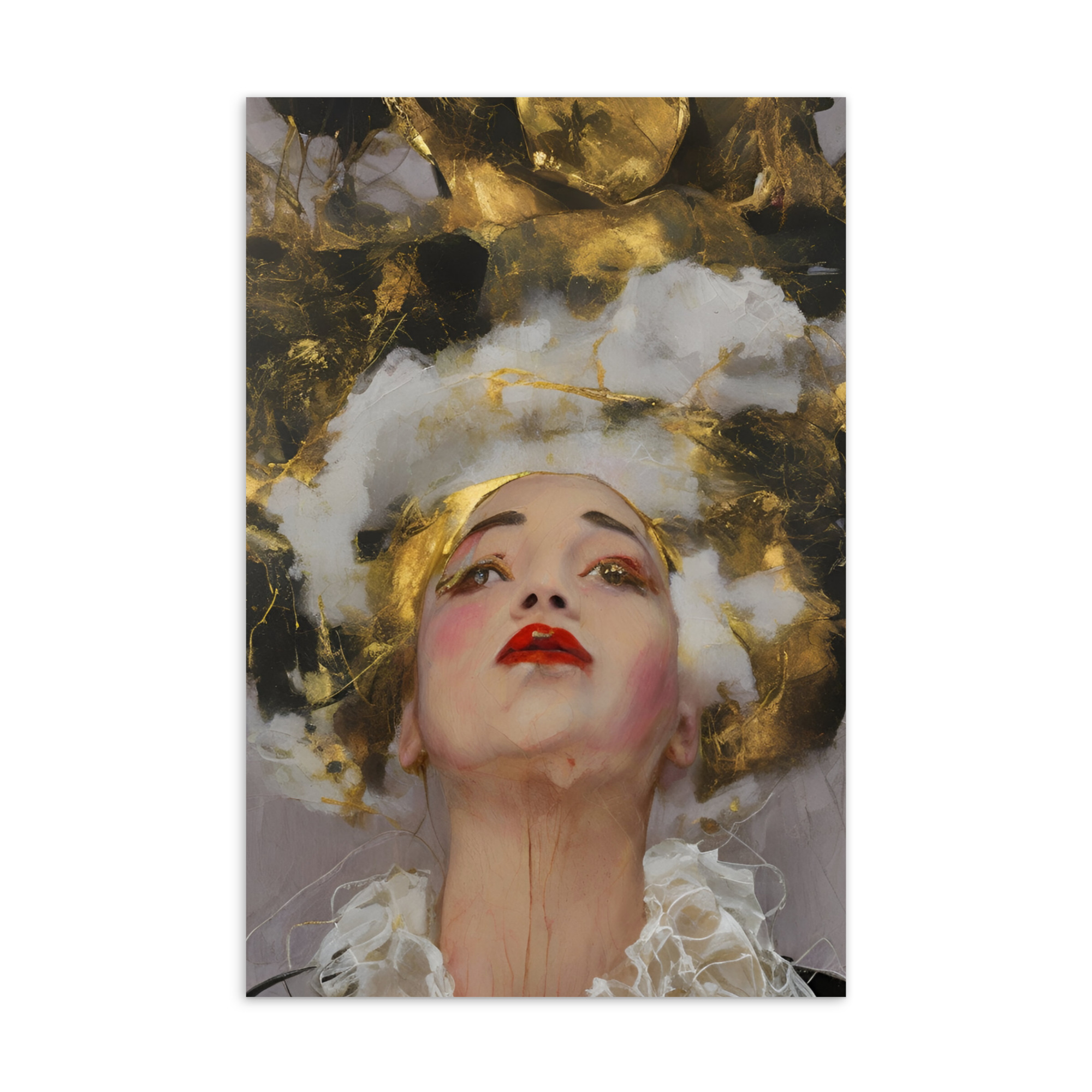 standard-postcard-4x6-front-695117c3aee5f.jpg: Esoteric art postcard from the Jeanette Gibson collection, a tactile talismanic print featuring AI-generated new media motifs and spiritual luxury design.